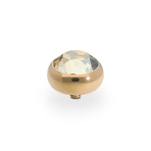 Load image into Gallery viewer, QUDO INTERCHANGEABLE SESTO TOP 10MM - GOLDEN SHADOW CRYSTAL - GOLD PLATED