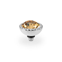 Load image into Gallery viewer, QUDO INTERCHANGEABLE BOCCONI TOP 11MM - LT COLORADO TOPAZ CRYSTAL - STAINLESS STEEL