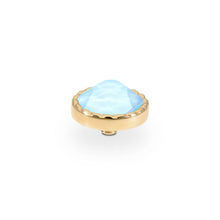 Load image into Gallery viewer, QUDO INTERCHANGEABLE BOCCONI FLAT TOP 9MM - CRYSTAL SKY IGNITE - GOLD PLATED