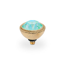 Load image into Gallery viewer, QUDO INTERCHANGEABLE FABERO TOP 11MM - SILKY SAGE DELITE CRYSTAL - GOLD PLATED