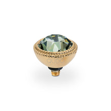 Load image into Gallery viewer, QUDO INTERCHANGEABLE FABERO TOP 11MM - BLACK DIAMOND CRYSTAL - GOLD PLATED
