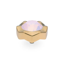 Load image into Gallery viewer, QUDO INTERCHANGEABLE NEMOLI TOP 13MM - ROSE OPAL CRYSTAL - GOLD PLATED