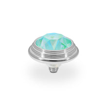 Load image into Gallery viewer, QUDO INTERCHANGEABLE OROLI TOP 13MM - SILKY SAGE DELITE CRYSTAL - STAINLESS STEEL