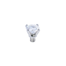 Load image into Gallery viewer, QUDO INTERCHANGEABLE AREZZO TOP 6MM - CRYSTAL - STAINLESS STEEL
