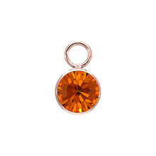 Load image into Gallery viewer, QUDO INTERCHANGEABLE BOTTONE CHARM - SUN - ROSE GOLD PLATED