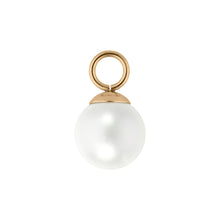 Load image into Gallery viewer, QUDO INTERCHANGEABLE COVILE CHARM - WHITE CRYSTAL PEARL - GOLD PLATED