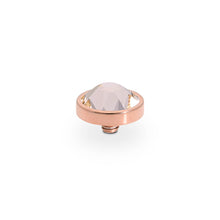 Load image into Gallery viewer, QUDO INTERCHANGEABLE CANINO TOP 9MM - SILK EUROPEAN CRYSTAL - ROSE GOLD PLATED