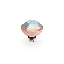 Load image into Gallery viewer, QUDO INTERCHANGEABLE BOTTONE TOP 10MM - CRYSTAL LABRADOR - ROSE GOLD PLATED