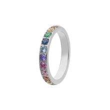 Load image into Gallery viewer, QUDO INTERCHANGEABLE ETERNITY BIG SPACER RING MULTICOLOUR - STAINLESS STEEL