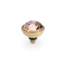 Load image into Gallery viewer, QUDO INTERCHANGEABLE BOTTONE TOP 10MM - VINTAGE ROSE CRYSTAL - GOLD PLATED