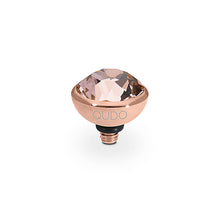 Load image into Gallery viewer, QUDO INTERCHANGEABLE BOTTONE TOP 10MM - VINTAGE ROSE CRYSTAL - ROSE GOLD PLATED