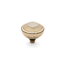 Load image into Gallery viewer, QUDO INTERCHANGEABLE BOTTONE TOP 10MM - IVORY CREAM EUROPEAN CRYSTAL - GOLD PLATED