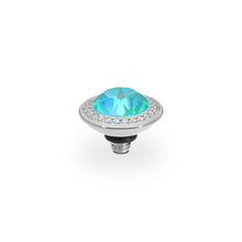 Load image into Gallery viewer, QUDO INTERCHANGEABLE TONDO DELUXE TOP 9MM - LAGUNA DELITE CRYSTAL - STAINLESS STEEL