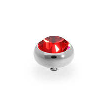 Load image into Gallery viewer, QUDO INTERCHANGEABLE SESTO TOP 10MM - SCARLET CRYSTAL - STAINLESS STEEL