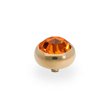 Load image into Gallery viewer, QUDO INTERCHANGEABLE SESTO TOP 10MM - SUN CRYSTAL - GOLD PLATED