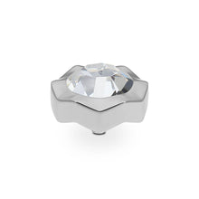 Load image into Gallery viewer, QUDO INTERCHANGEABLE NEMOLI TOP 13MM - CRYSTAL - STAINLESS STEEL