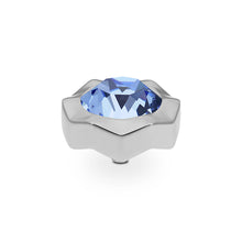 Load image into Gallery viewer, QUDO INTERCHANGEABLE NEMOLI TOP 13MM - LIGHT SAPPHIRE CRYSTAL - STAINLESS STEEL