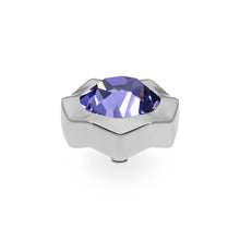 Load image into Gallery viewer, QUDO INTERCHANGEABLE NEMOLI TOP 13MM - TANZANITE CRYSTAL - STAINLESS STEEL