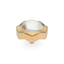 Load image into Gallery viewer, QUDO INTERCHANGEABLE NEMOLI TOP 13MM - CREAM CRYSTAL PEARL - GOLD PLATED