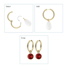 Load image into Gallery viewer, QUDO INTERCHANGEABLE BOTTONE CHARM - SCARLET - ROSE GOLD PLATED