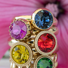 Load image into Gallery viewer, QUDO INTERCHANGEABLE FABERO FLAT TOP 10MM - LIGHT SIAM RED - GOLD PLATED