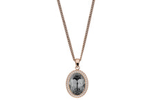Load image into Gallery viewer, QUDO TIVOLA DELUXE SILVER NIGHT CRYSTAL PENDANT - ROSE GOLD PLATED S/STEEL