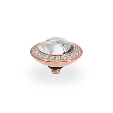 Load image into Gallery viewer, QUDO INTERCHANGEABLE TONDO DELUXE TOP 13MM - EUROPEAN CRYSTAL - ROSE GOLD PLATED