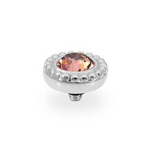 Load image into Gallery viewer, QUDO INTERCHANGEABLE GHIARE TOP 11MM - BLUSH ROSE CRYSTAL - STAINLESS STEEL