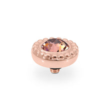 Load image into Gallery viewer, QUDO INTERCHANGEABLE GHIARE TOP 11MM - BLUSH ROSE CRYSTAL - ROSE GOLD PLATED