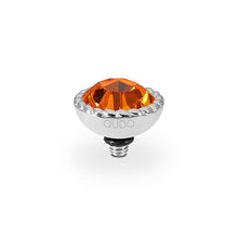 Load image into Gallery viewer, QUDO INTERCHANGEABLE BOCCONI TOP 11MM - SUN CRYSTAL - STAINLESS STEEL