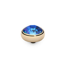 Load image into Gallery viewer, QUDO INTERCHANGEABLE SESTO TOP 10MM - ROYAL BLUE DELITE EUROPEAN CRYSTAL - GOLD PLATED