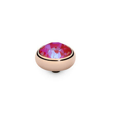 Load image into Gallery viewer, QUDO INTERCHANGEABLE SESTO TOP 10MM - ROYAL RED DELITE EUROPEAN CRYSTAL - ROSE GOLD PLATED