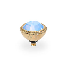 Load image into Gallery viewer, QUDO INTERCHANGEABLE FABERO TOP 11MM - SAPPHIRE CRYSTAL OPAL - GOLD PLATED