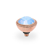Load image into Gallery viewer, QUDO INTERCHANGEABLE FABERO TOP 11MM - SAPPHIRE CRYSTAL OPAL - ROSE GOLD PLATED