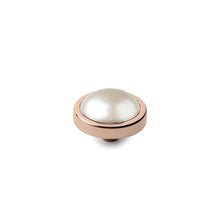 Load image into Gallery viewer, QUDO INTERCHANGEABLE CANINO TOP 9MM - CREAM EUROPEAN CRYSTAL PEARL - ROSE GOLD PLATED
