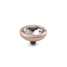 Load image into Gallery viewer, QUDO INTERCHANGEABLE PIAVE TOP 9x11MM - EUROPEAN CRYSTAL - ROSE GOLD PLATED