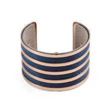 Load image into Gallery viewer, QUDO MY BANGLES - STRIPE WIDE - ROSE GOLD