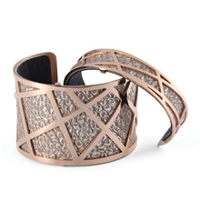 Load image into Gallery viewer, QUDO MY BANGLES - GEOMETRIC WIDE - ROSE GOLD