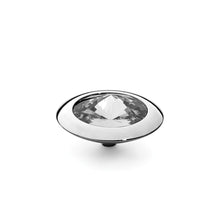 Load image into Gallery viewer, QUDO INTERCHANGEABLE TONDO TOP 16MM - EUROPEAN CRYSTAL - STAINLESS STEEL