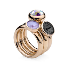 Load image into Gallery viewer, QUDO INTERCHANGEABLE CANINO TOP 9MM - LILAC EUROPEAN CRYSTAL - ROSE GOLD PLATED