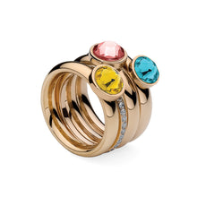 Load image into Gallery viewer, QUDO INTERCHANGEABLE ETERNITY SPACER RING - GOLD PLATED STAINLESS STEEL