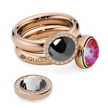 Load image into Gallery viewer, QUDO INTERCHANGEABLE SESTO TOP 10MM - ROYAL RED DELITE EUROPEAN CRYSTAL - ROSE GOLD PLATED