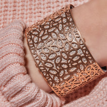 Load image into Gallery viewer, QUDO MY BANGLES - PEBBLE WIDE - ROSE GOLD