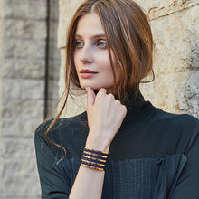 Load image into Gallery viewer, QUDO MY BANGLES - STRIPE WIDE - ROSE GOLD