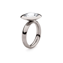 Load image into Gallery viewer, QUDO INTERCHANGEABLE TONDO TOP 16MM - EUROPEAN CRYSTAL - STAINLESS STEEL