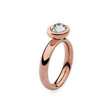 Load image into Gallery viewer, QUDO INTERCHANGEABLE PIAVE TOP 9x11MM - EUROPEAN CRYSTAL - ROSE GOLD PLATED