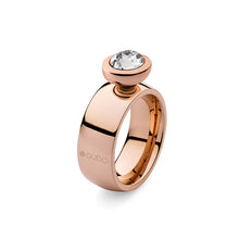 Load image into Gallery viewer, QUDO INTERCHANGEABLE PIAVE TOP 9x11MM - EUROPEAN CRYSTAL - ROSE GOLD PLATED