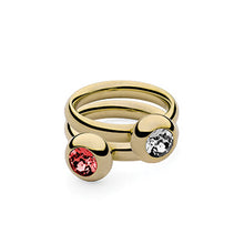 Load image into Gallery viewer, QUDO INTERCHANGEABLE TONDO TOP 10MM - EUROPEAN CRYSTAL - GOLD PLATED