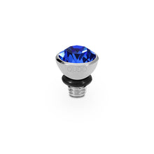 Load image into Gallery viewer, QUDO INTERCHANGEABLE BOTTONE TOP 5MM - SAPPHIRE CRYSTAL - STAINLESS STEEL
