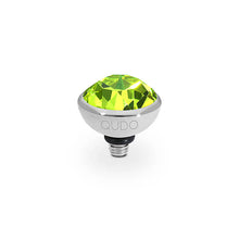 Load image into Gallery viewer, QUDO INTERCHANGEABLE BOTTONE TOP 10MM - CITRUS CRYSTAL - STAINLESS STEEL
